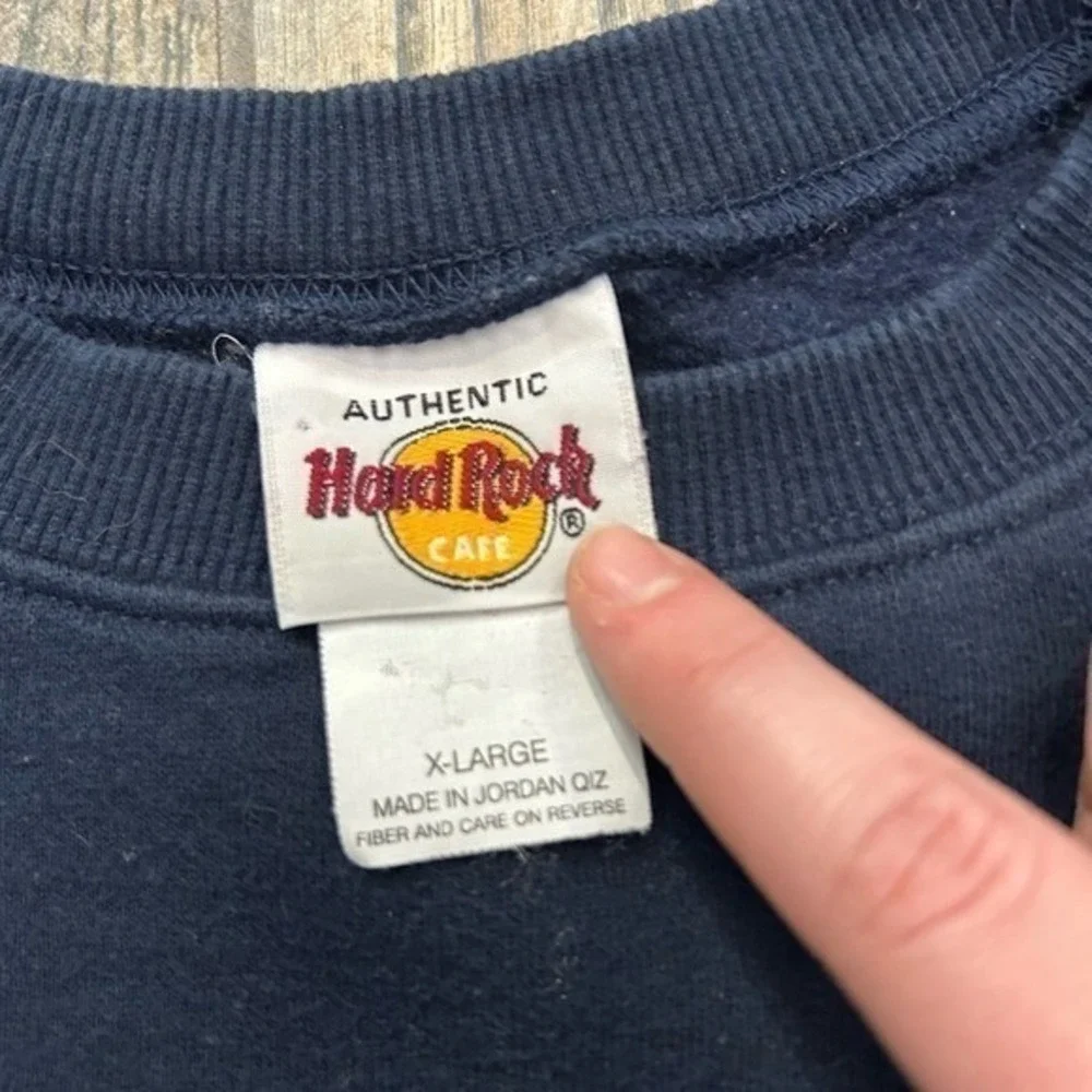 🔥🔥 Vintage 90s Hard Rock Cafe San Diego Crewneck Sweatshirt Navy Blue XL‎